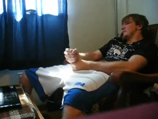 Cute Straight Guy Two Handed Stroke