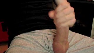 Super thick beer can cock, lots of cum